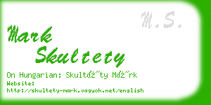 mark skultety business card